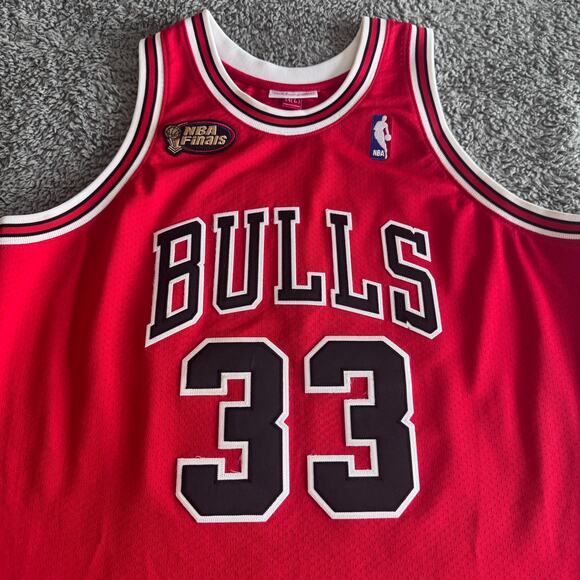 Authentic Mitchell & Ness Scottie Pippen NBA Chicago Bulls 98 Finals Jersey 44 L - Picture 2 of 13